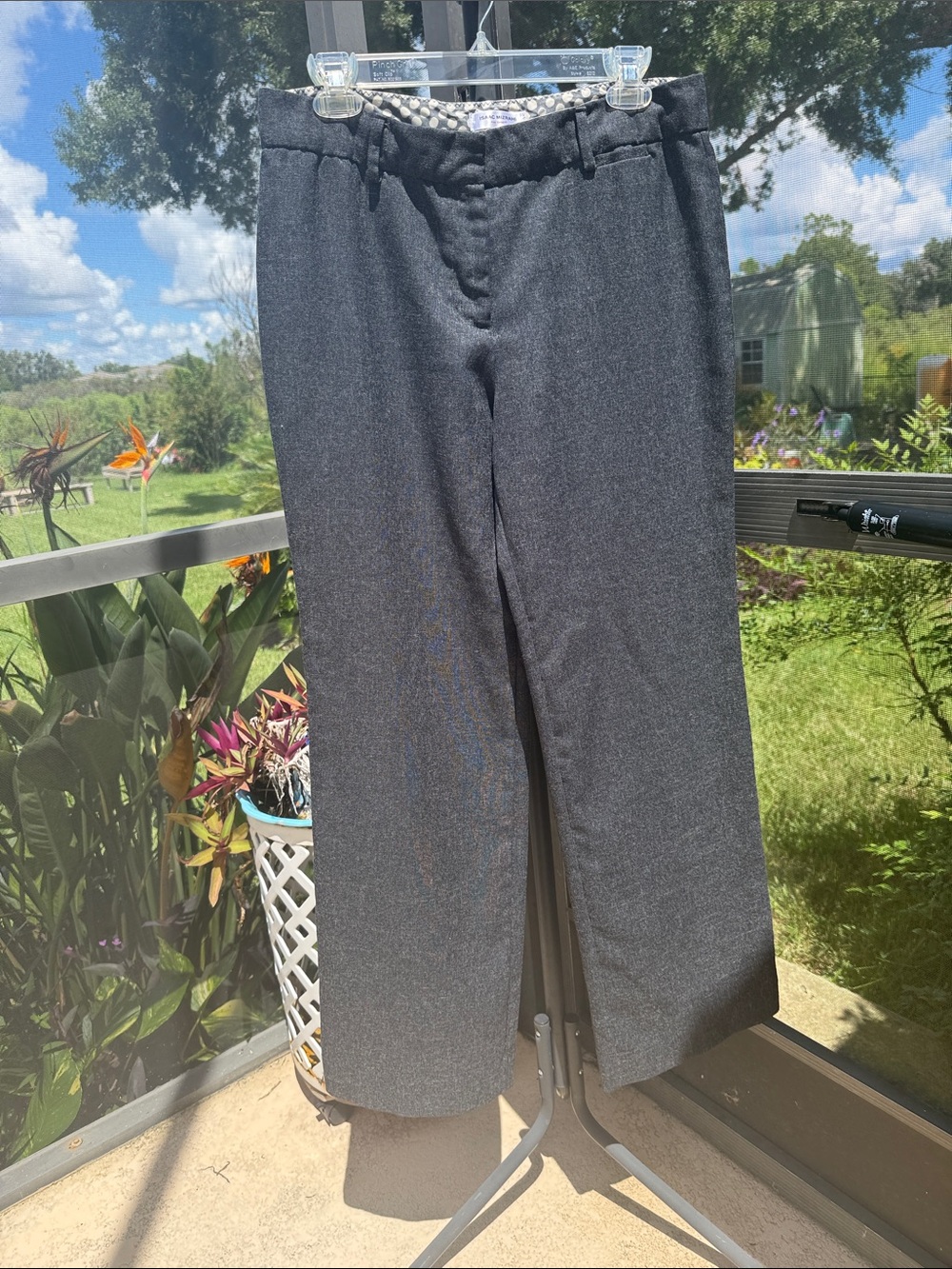 Isaac Mizrahi for Target Charcoal Straight-Leg Dress Trousers